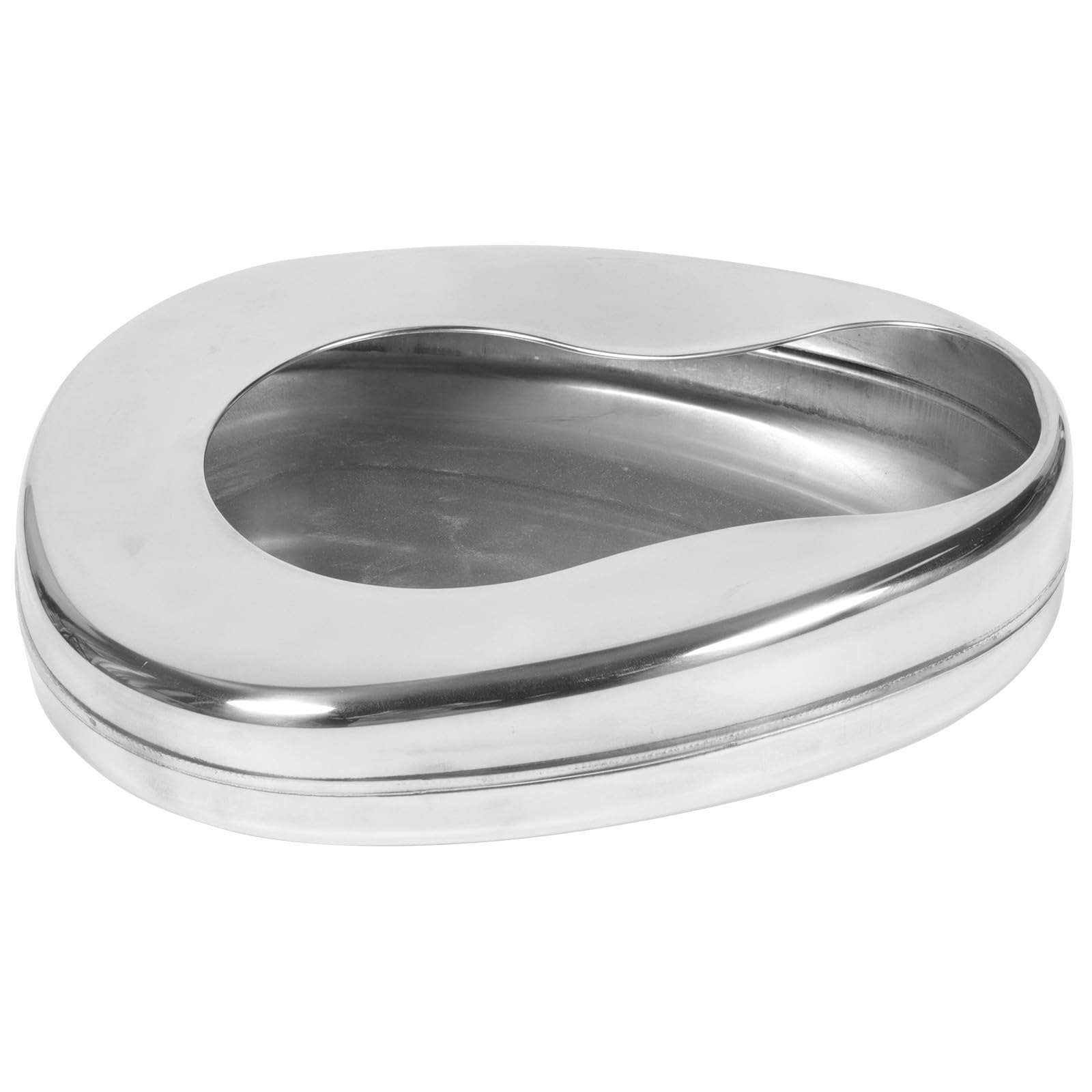 Orinatoio Orizzontale in Acciaio Inox 1 Pezzo per Letto | Argento, Forma Sagomata Confortevole, Design Liscio Anti-splash e Anti-spill, Uso Domestico