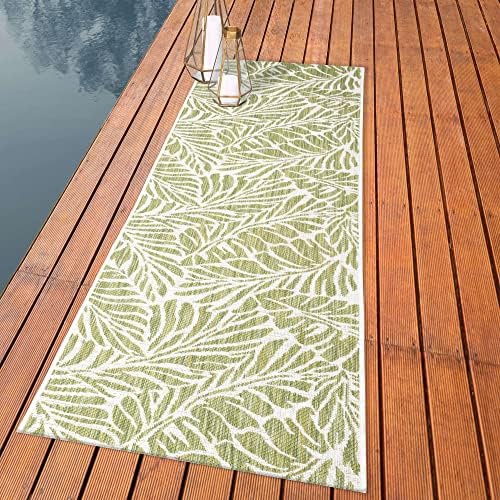 Keen Home Design Modern Outdoor Runner Rug - 2x8 Textured Washable Indoor/Outdoor Rug for Patio, Kitchen, Balcony, Beach, Garden, Deck and Porch. Size: 2'2'' x 7'7''