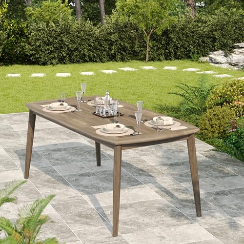 Christopher Knight Home Keyon Farmhouse Patio Acacia Wood Dining Table,