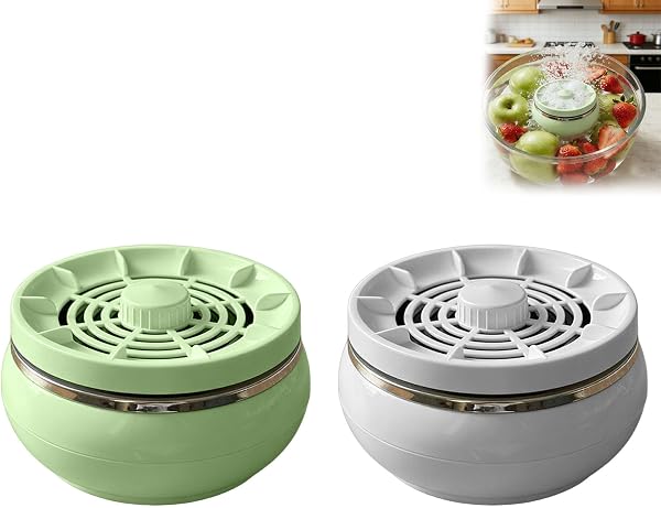 Portable Household Fruit Washer Vegetable Cleaning Gadget Fruit Washing Machine,Waterproof Portable Long-Lasting Food Purifier,Multifunctional Fruit and Vegetable Washer (White) - 5