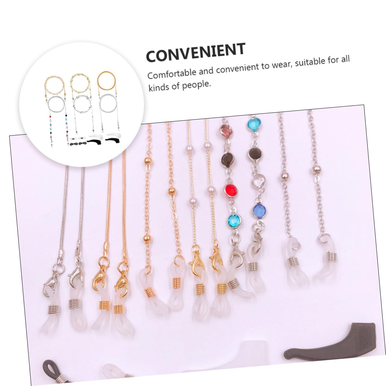 BESTYASH Cadena De Máscara De Cadena Para Gafas Elegantes Decoraciones De Gafas Cordones Para Anteojos Anti-perdida Cuerdas Antipérdida Para Gafas Cuerdas Para Anteojos La Cadena