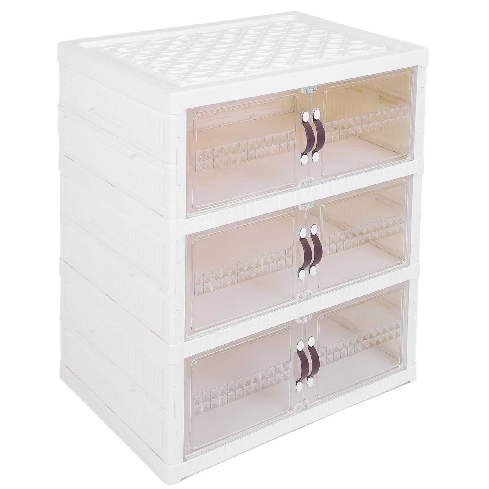 Aramox Caja de Almacenamiento de Zapatos Plegable con Puerta Magnética (3