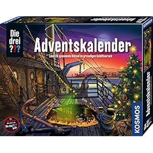 KOSMOS 632441 Die drei ??? Adventskalender 2022 – Löse die 24 spannenden Rätsel im gruseligen Schiffswrack, Spielzeug…