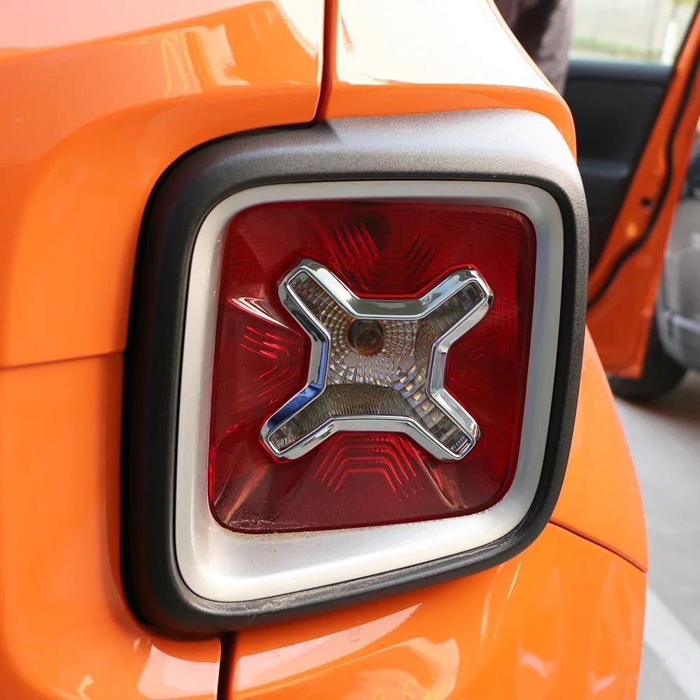Modanature fari posteriori 2 Pezzi ABS Cromato Copri Fanale Posteriore Auto Adesivo Decorativo Per Jeep Per Renegade 2014-2022 Accessori Esterni Trim lampada Cappe