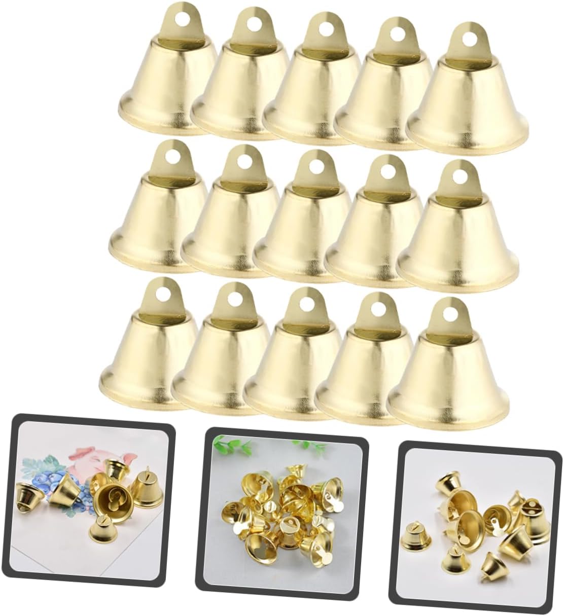 250pcs Christmas Bells Decorative Ornaments Craft Bells for Tree and Holiday Decor Material for Wreaths Garlands and Home Decoration