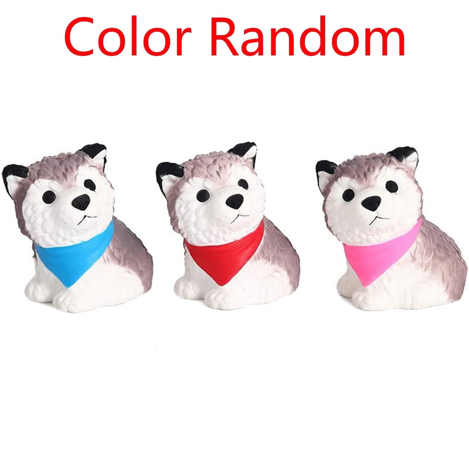 Squishy Hund Spielzeug Weiß | Stressabbau Quetschspielzeug | 11x10x7,5cm TPR Material