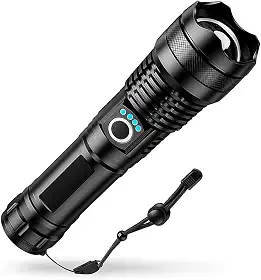 Lanterna Tática T9 LED P50 Recarregável USB – Super Potente com Zoom Ajustável para Trilhas, Vigilância, Acampamento e Caça Linha Premium