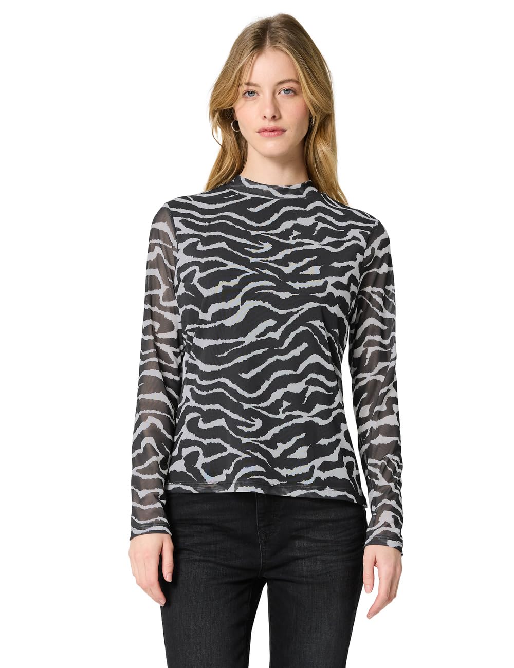 Street One Studio Damen Gemustertes Mesh-Shirt