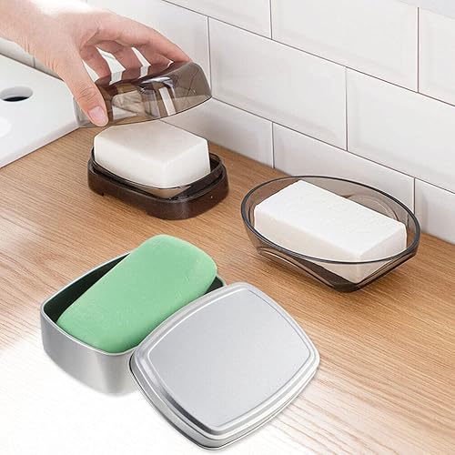 Miniatura 3 de Cabilock Caja Caja de aluminio Contenedor de jabón de metal Latas de almacenamiento con tapa Mini Jabón casero Tarro de lata de aluminio Recipientes