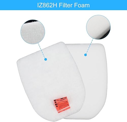 Vista 12 de Paquete de 6 filtros de repuesto para aspiradora inalámbrica Shark IZ862H Stratos, compatible con aspiradora vertical Shark IZ862H, incluye 2