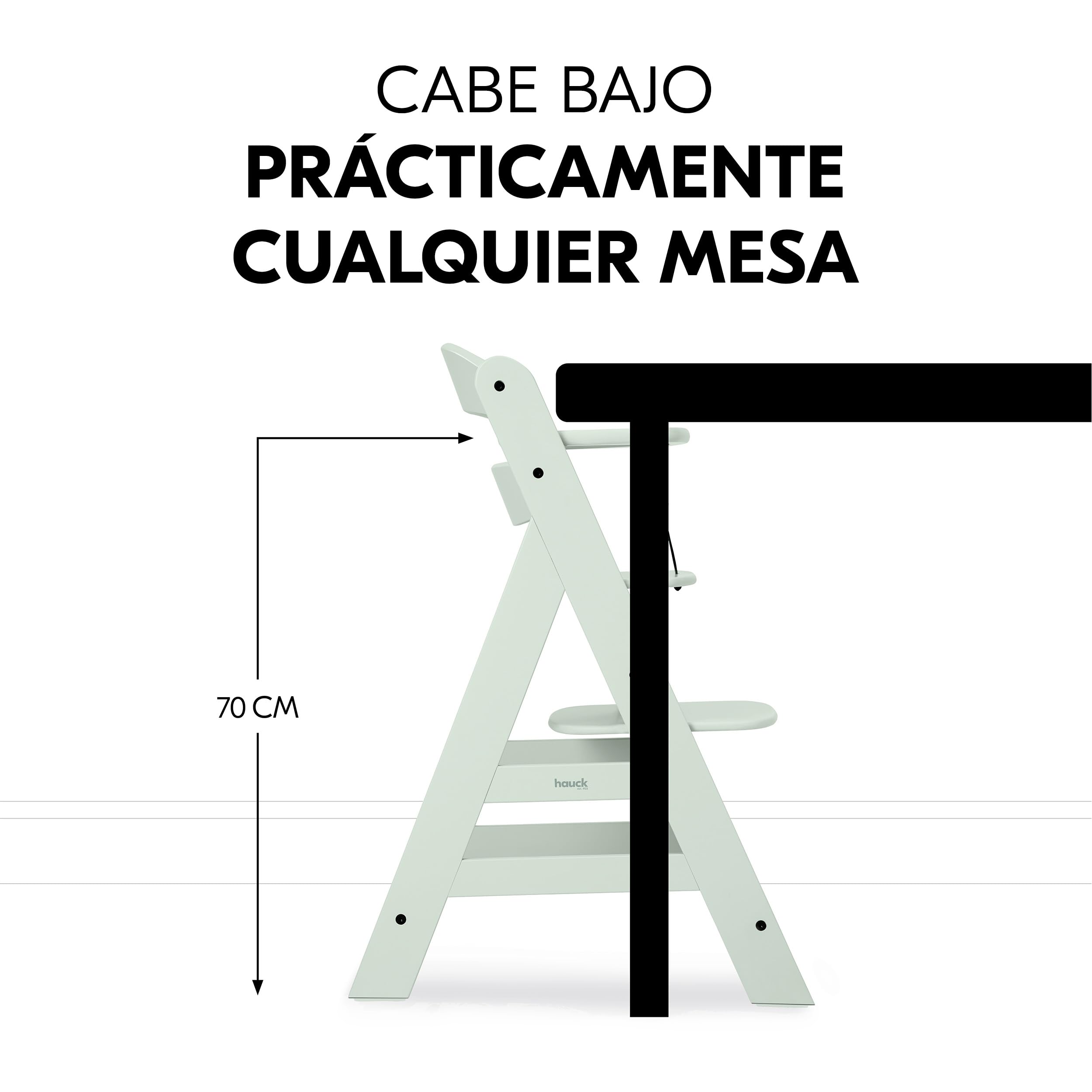 hauck Alpha Plus Newborn Set Trona Evolutiva Recién Nacidos con Hamaca Cojín y Arnés - Silla Alta de Madera para Bebés desde el Nacimiento - Tronas Primeras Comidas para Niños