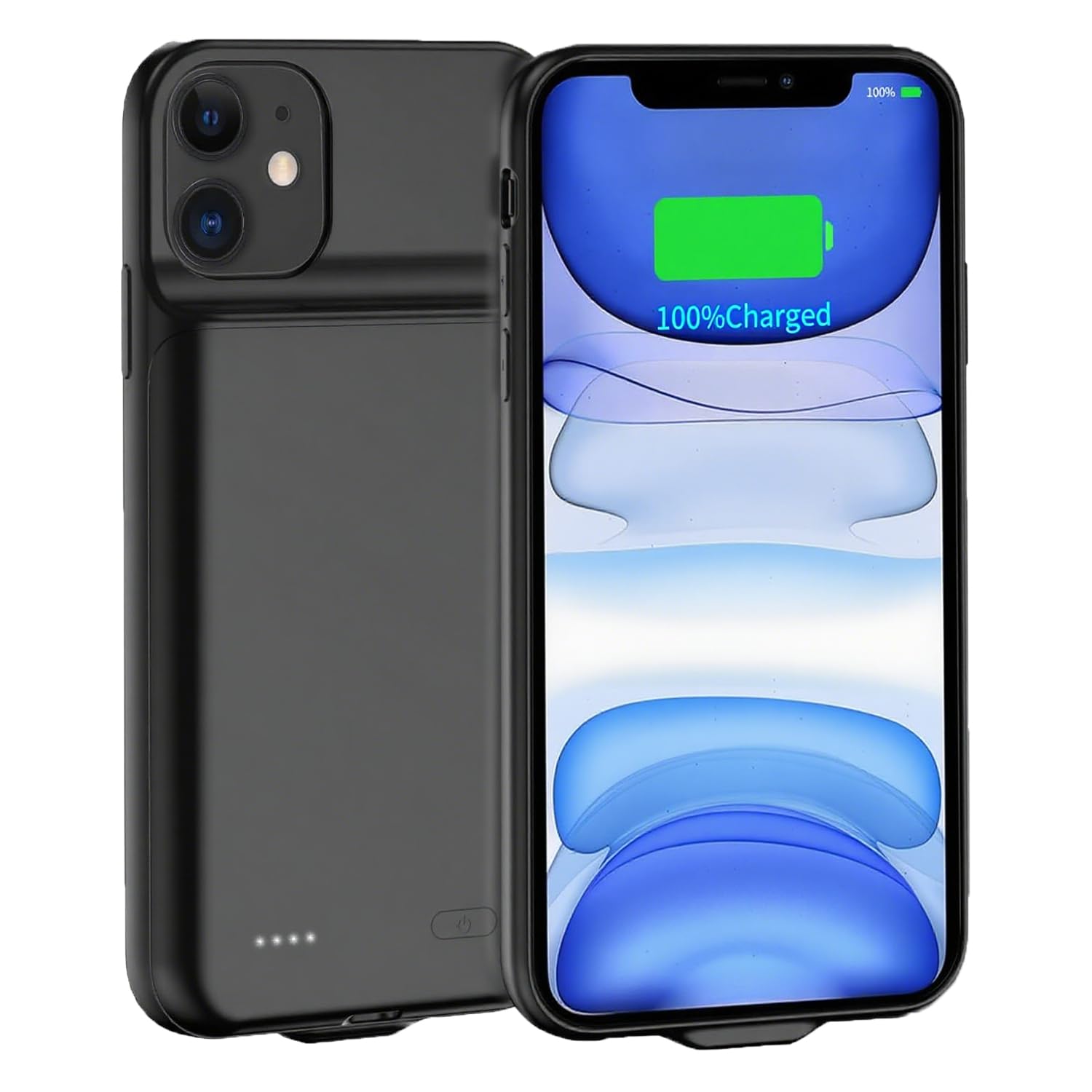 Custodia con batteria per iPhone 11, 7000 mAh, ultra sottile, portatile, estesa, custodia di ricarica per iPhone 11