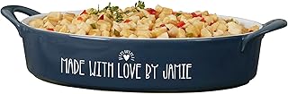 Personalization Universe Made With Love Personalized Oval Baking Dish - ...