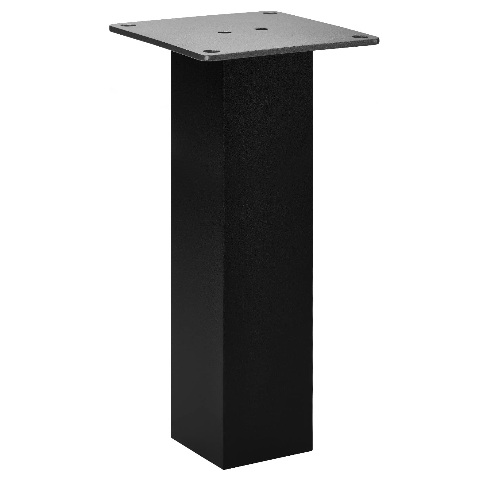SOTECH Soporte de Barra Olbia Recto (50 x 50 mm, Altura 220 mm, Negro) Soporte de Aluminio para encimeras de Madera o Cristal