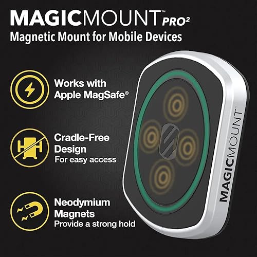 Miniatura 38 de Scosche MP2ODVM-XTSP MagicMount Pro2 - Soporte magnético para teléfono celular 4 en 1, compatible con MagSafe, iPhones, Galaxy, Pixel y todos