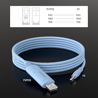 USB to TTL DC3.5mm Serial Cable Converter - 5V/3.3V UART Adapter for Arduino/Raspberry Pi/STM32 - FTDI Chip - Plug & Play, 1.5FT (Compatible with Windows/macOS/Linux)