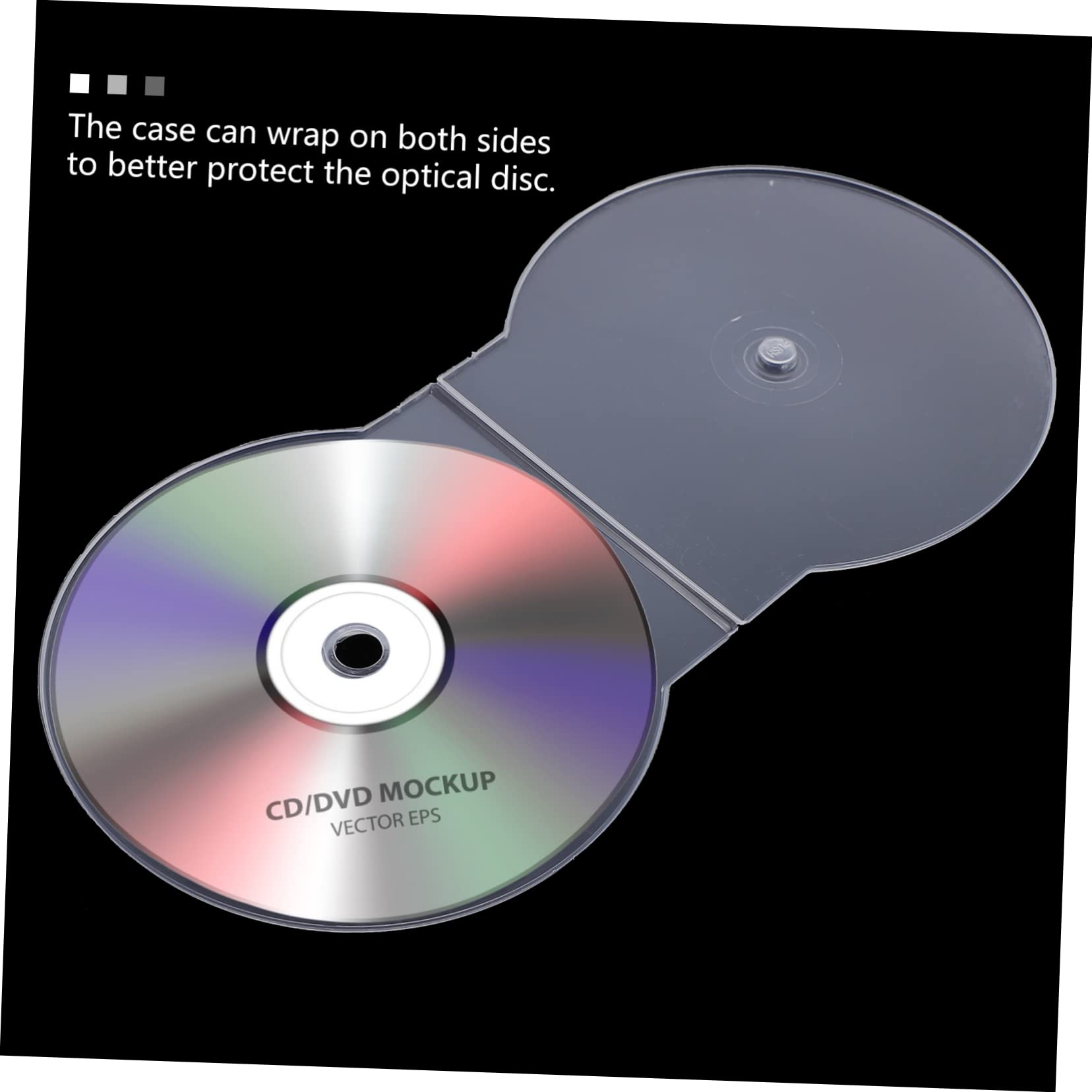 Cabilock 20Pcs Semicircular Transparent Plastic CD Storage Box for Optical Disks Scratch Resistant Design Organize and Protect Your Discs with Reliable Craftsmanship