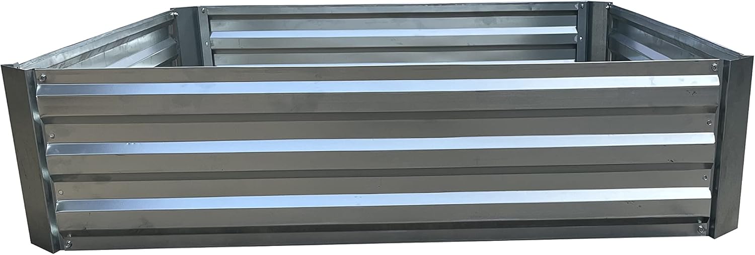 Yard Tuff YTF-44GRGB Raised Garden Bed, Silver