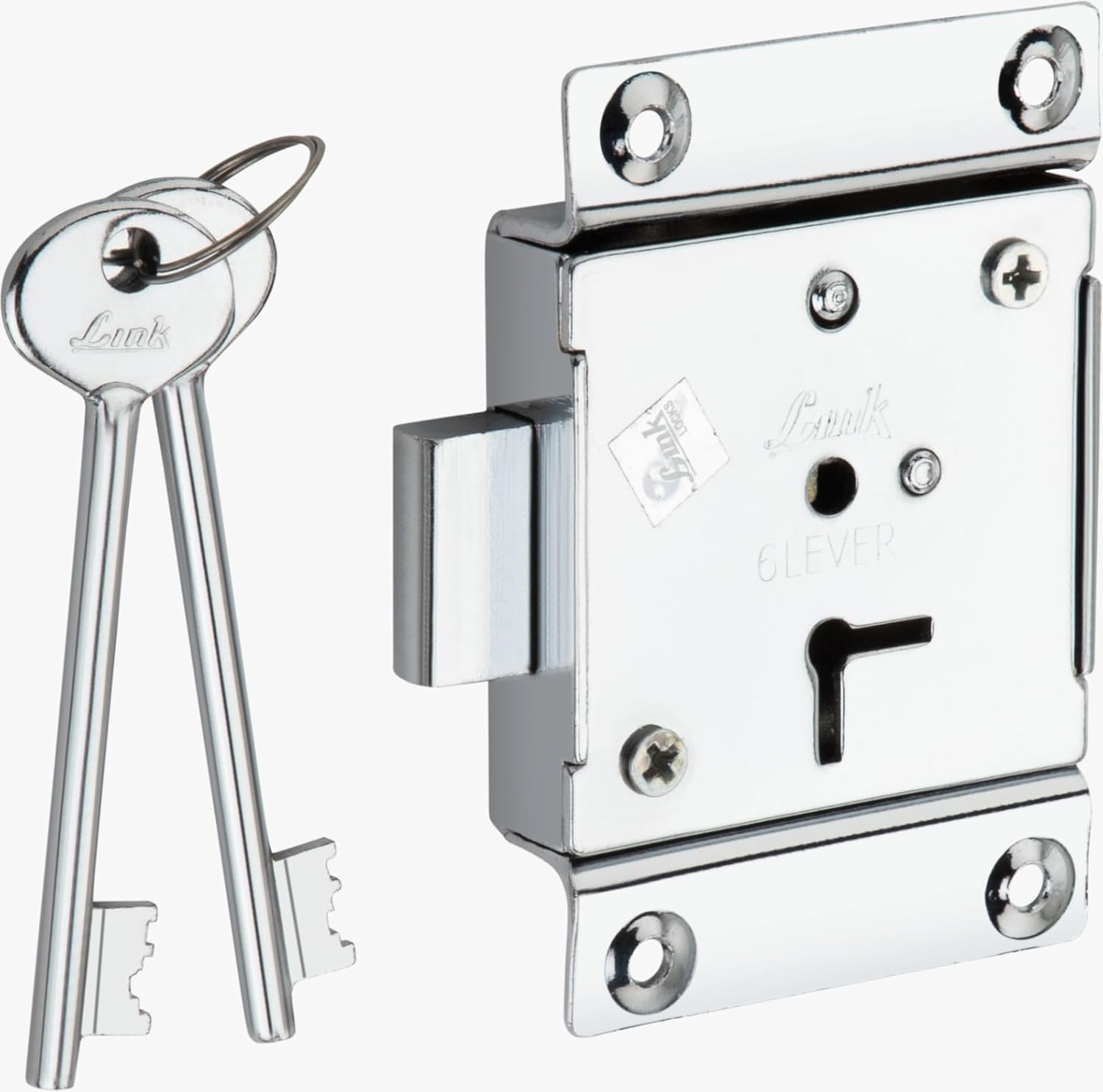Link® Cupboard Lock 20/23mm Cylinder LT-2 – Stainless-Steel Lock with Dimple Key, Polished Silver Finish, Cut-Resistant, for Wardrobes & Wooden Furniture (Made in India)-picture-23