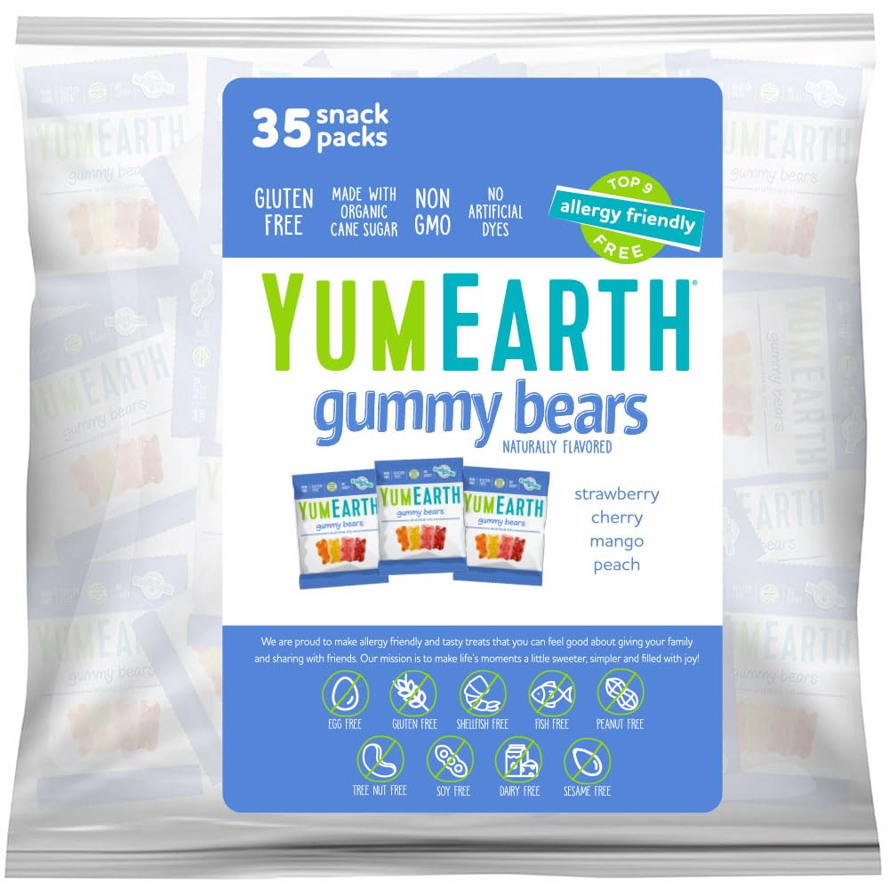 YumEarth Organic Gummy Bears Fruity Gummy Candy Snack
