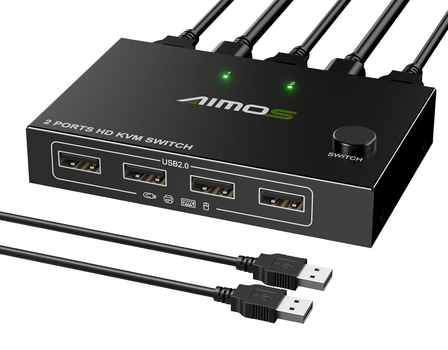 HDMI KVM Switch 1 Monitor 2 Computers, MLEEDA HDMI and USB Switch for 2 Computers Share one Set of Keyboard Mouse Printer and UHD Monitor 4K@30Hz, Plug and Play, no External Power Supply Required-image-46