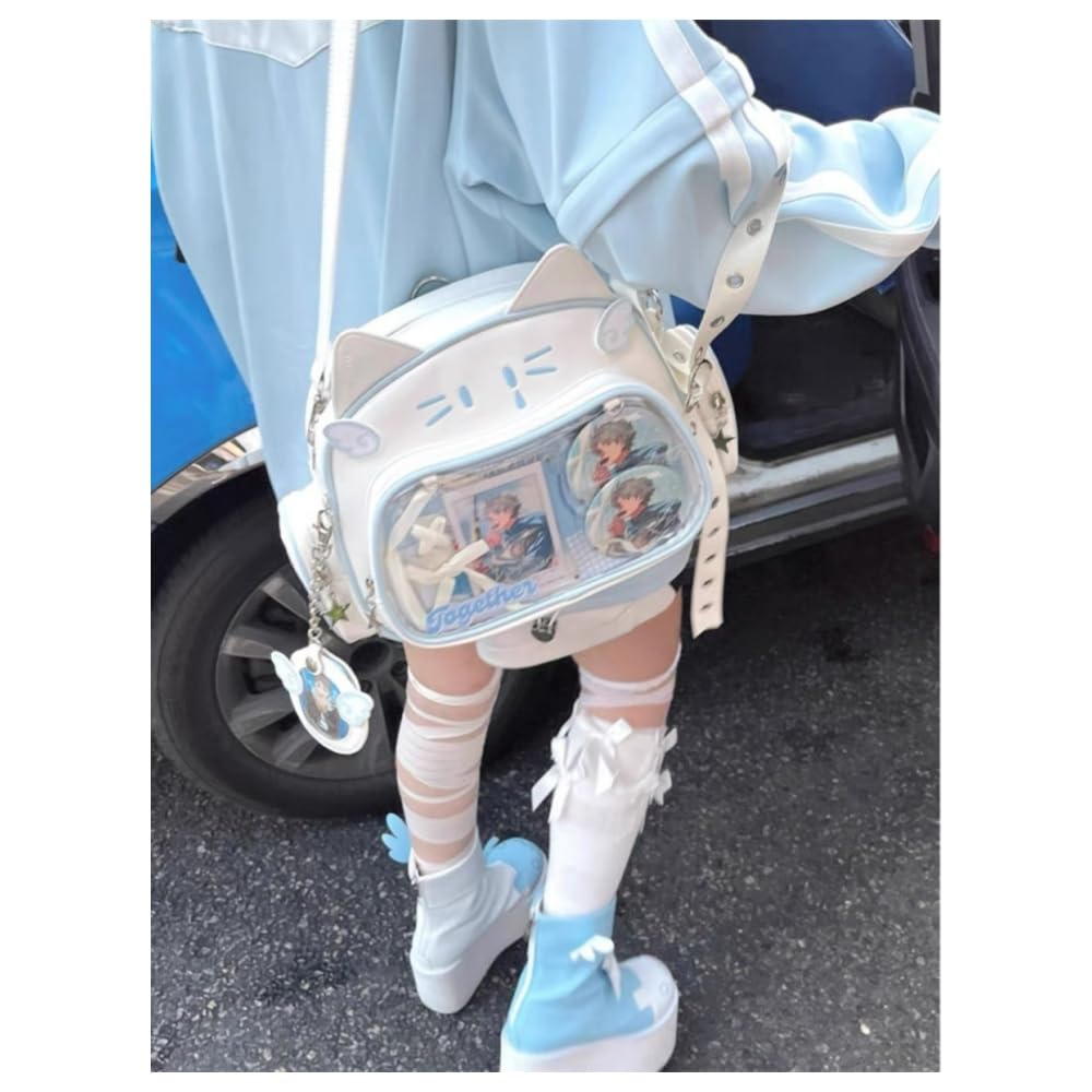 Amazon.com: Cute Cat Ita Bag Pin Display Backpack for School