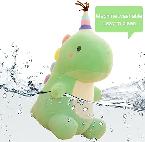 Miniatura 6 de Juguetes de peluche de animales, diseño de dinosaurio suave, para regalo, niños y niñas (verde, 13.8pulgadas)