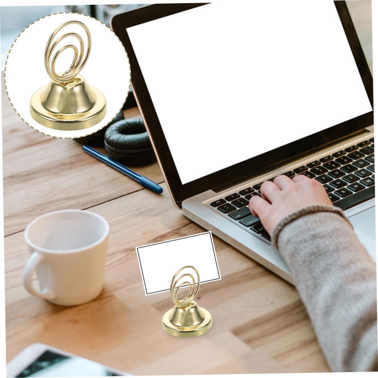 Alipis 12pcs Metal Photo Holders Secure Clamping Stylish Memo Clips for Wedding Table Displays Office Memo Stand Convenient Place Card Holders for Parties and Events
