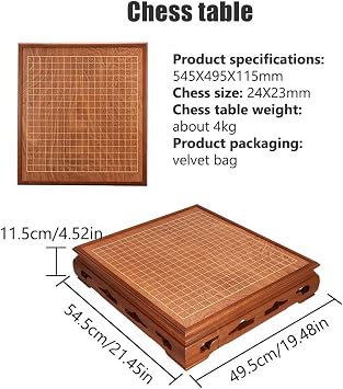 YXCKG Go Game with Natural Wood Board Table,Gomoku Game,Adult Strategy Game Set with Single-Sided Table Chess-1919,Classic Chinese Casual Games (Color : Golden Chestnut Wood Chess Pot)