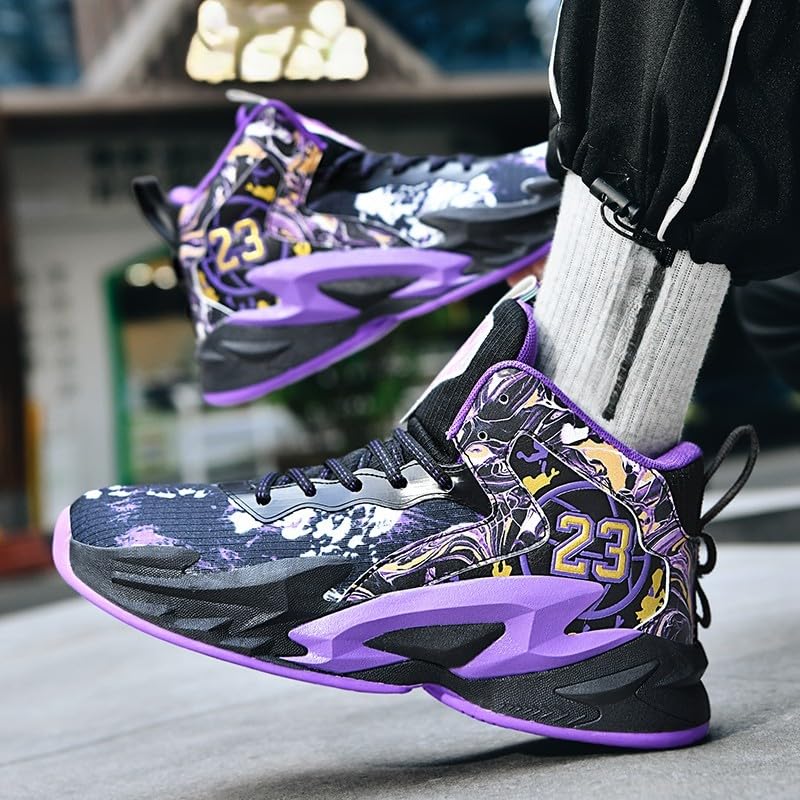 Image of Men's Basketball Shoes Fashion Printed Sneakers