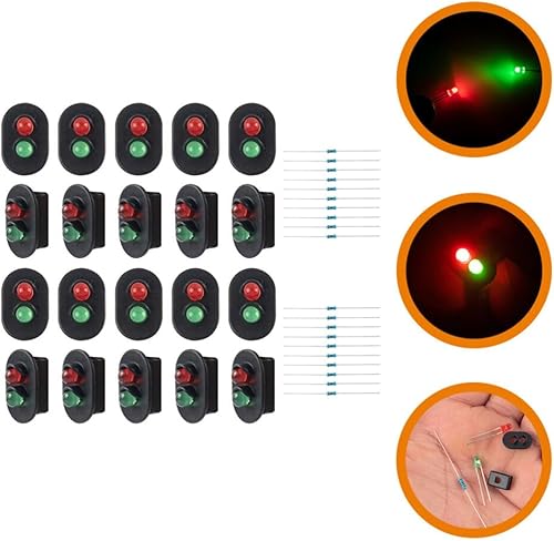 Miniatura 9 de GANAZONO Mini modelo de luz de señal para trenes modelo Semáforo en miniatura Material de mesa de arena Paisaje Dec