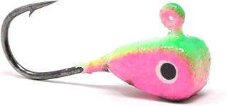 Clam Genz Drop-Kick Jig – Tungsten Ice Fishing Jig with Precision Hook Angle for Aggressive Hooksets & Natural Drop Action