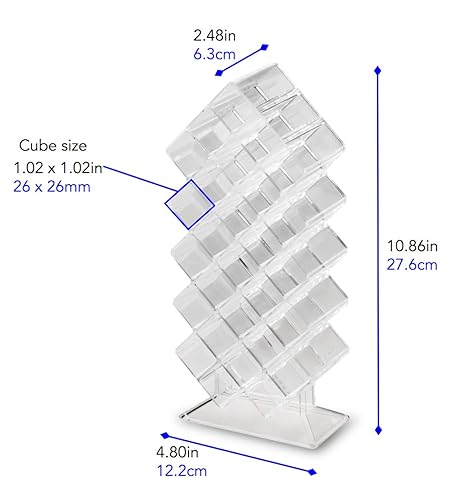 Miniatura 6 de byAlegory - Organizador de maquillaje de lápiz labial acrílico, almacenamiento cosmético de 28 espacios, diseñado para estar de pie, plano o apilado
