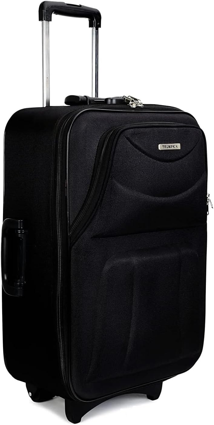 New Jersey Travellers Polyester 26 inches Black Softsided Check-in Luggage (Bl-D-031)