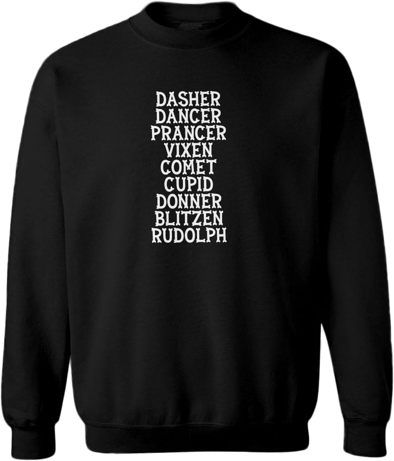 Tcombo Santa Claus's 9 Reindeer Names Christmas Toddler Fleece Crewneck Sweater
