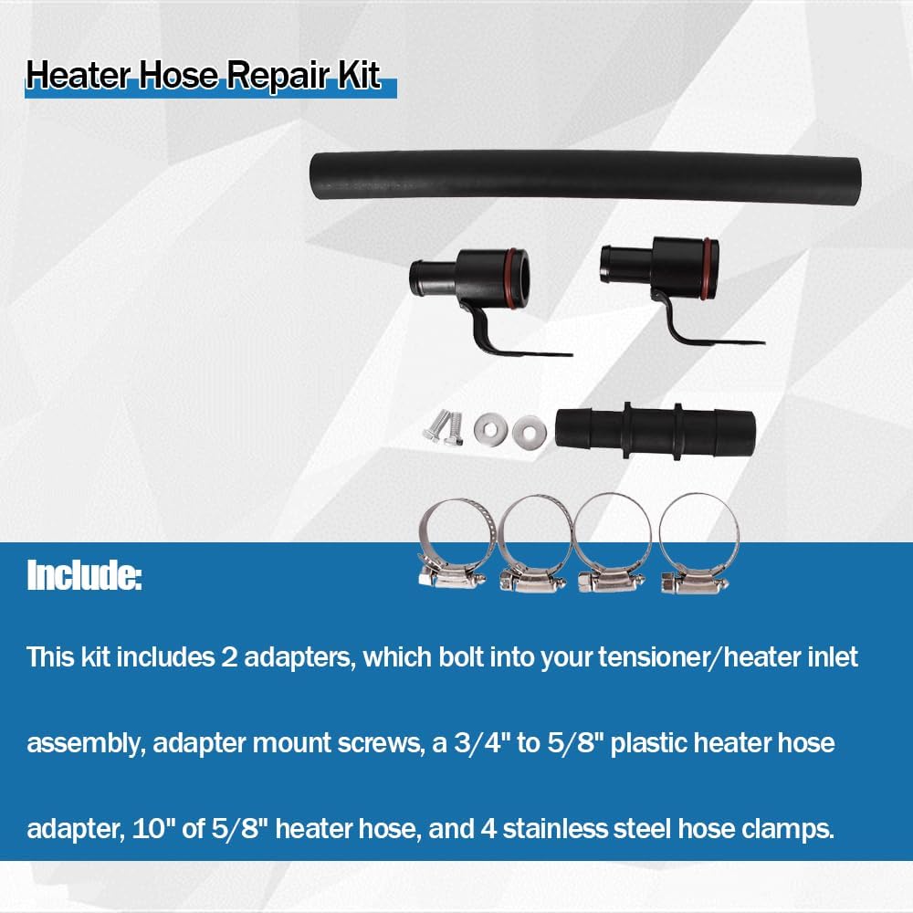 Heater Hose Repair Kit Fits for 3.8L V6 Camaro Firebird 1995-2002 with Adapter Hose