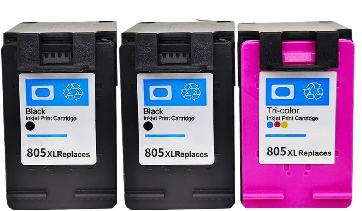 Accessories Compatible with Compatible Ink Cartridge Replacement 805XL Suitable for HP 1210 1212 2330 2332 2720 2721 2722 2723 2729 Ink Printers 1set
