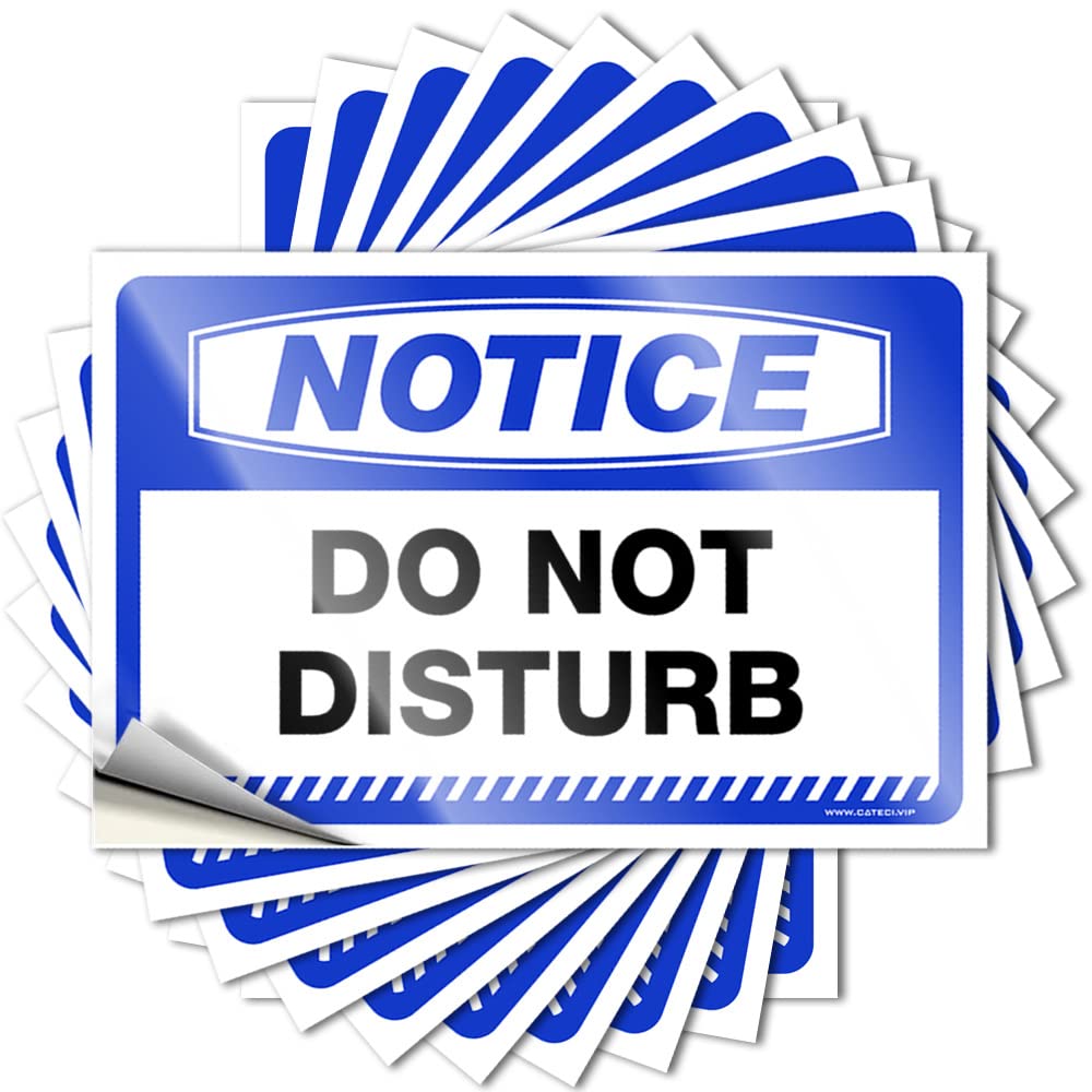 Prank Stickers for Adults Notice Do Not Disturb Stickers 10 Pcs Man Cave Signs and Decor Car Stickers for Men(8X12CM)