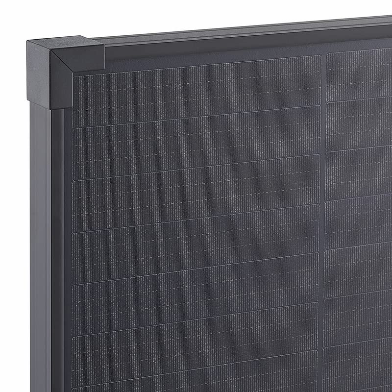 Genio Monokristallines Solarmodul mit Schingle-Technologie, PV-Modul, schwarz, für Wohnwagen, Boote, Anhänger, Wohnwagen, Balkonsolaranlagen, Off-Grid-Systeme. (200W)