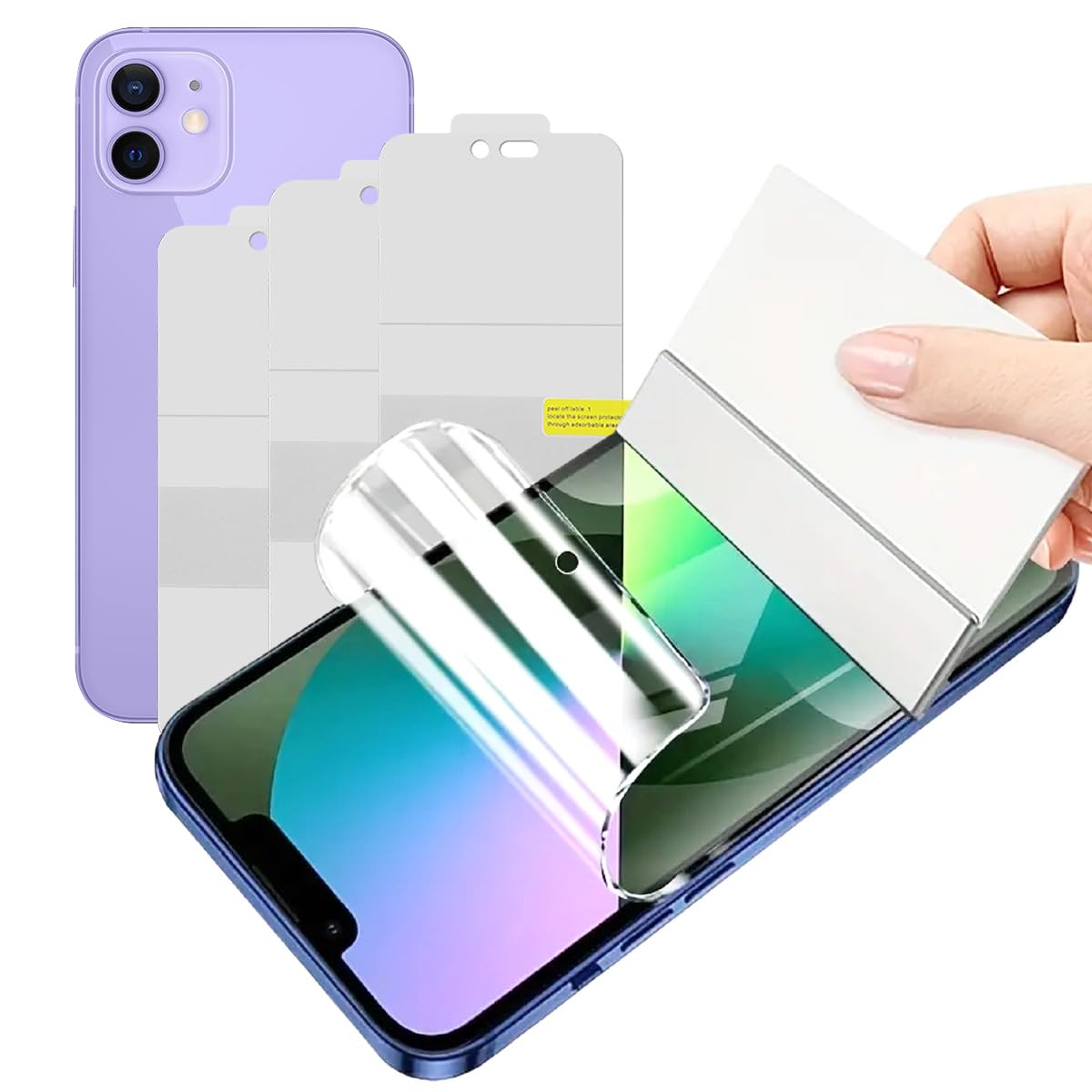 Amazon | ハイドロゲルスクリーンプロテクター iPhone 12 Mini用