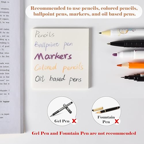 Miniatura 10 de BAYTORY 1610 hojas de notas adhesivas transparentes con cinta iluminadora, transparente, impermeable, 3 x 3 pulgadas, bloc de notas transparente,