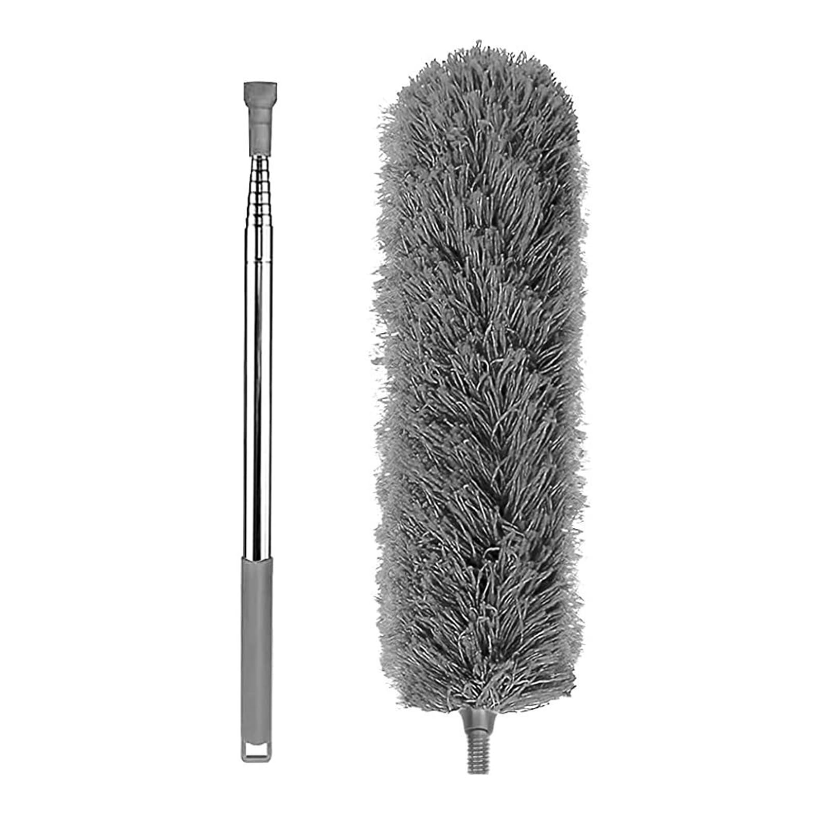 HDOYTXXM Professional Gutter Cleaning Brush Tool with Extendable Rod for Roof Drainage Debris Removal and Outdoor Maintenance Multi-Functional Roof Brush with Detachable Telescoping Rod for Efficient