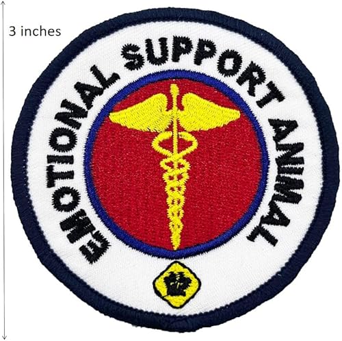 Miniatura 6 de Los remiendos animales de la insignia de la ayuda emocional, hierro bordado asistencia médica del perro de servicio en remiendos