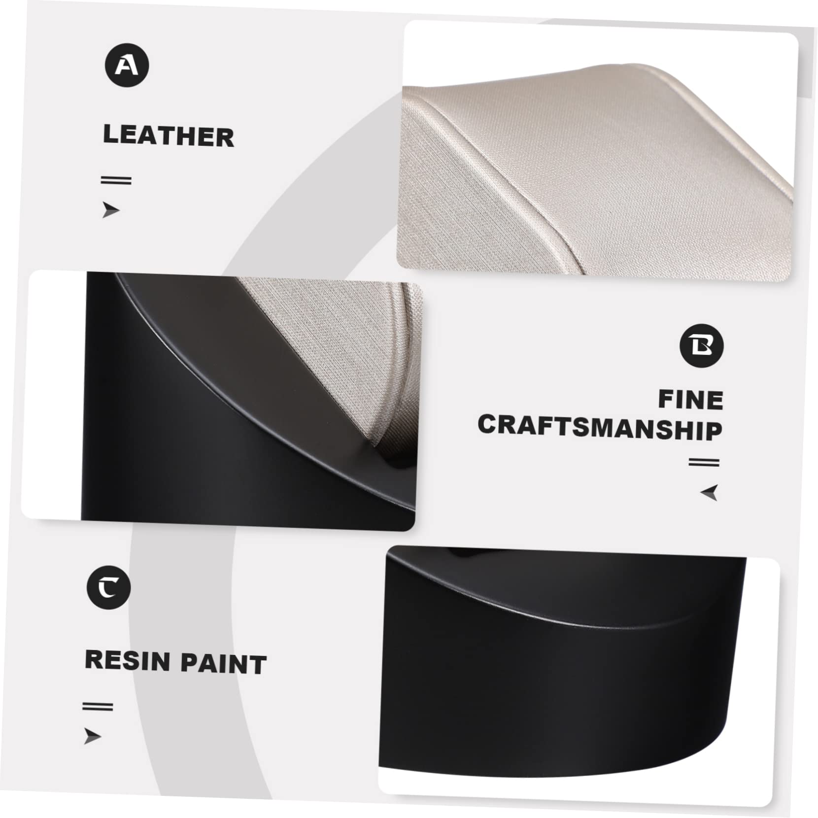 LIFKOME Uhrenständer aus Leder und Resinlack, Schwarz, Paar Design | Präsentationshilfe für Schaufenster, Feine Verarbeitung, Schlicht und Elegant