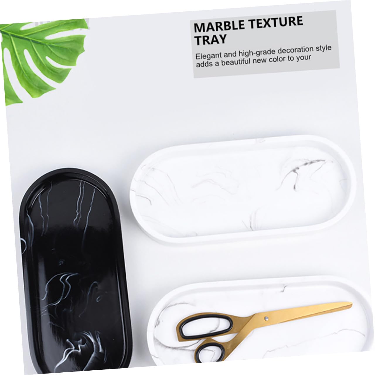 Bandeja de Resina con Textura de Mármol para Almacenamiento Tanque de Inodoro Antideslizante Práctica para Baño Dormitorio y Cocina
