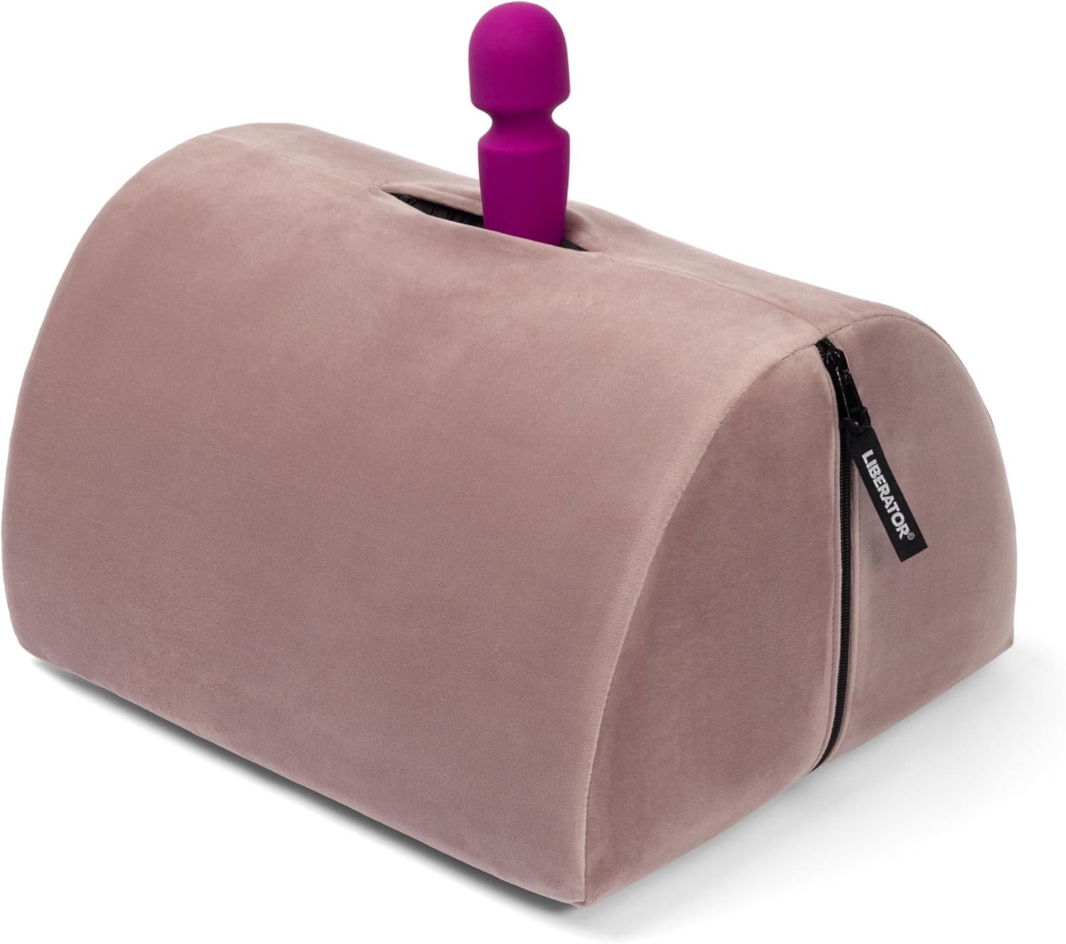 Liberator BonBon Sex Toys Mount, Hands Free Dildo and Vibrator Holder, Perfect for Solo and Partnered Play, Durable Supportive Foam Design and Moisture-Proof Liner with Elegant Microvelvet Cover, Rose