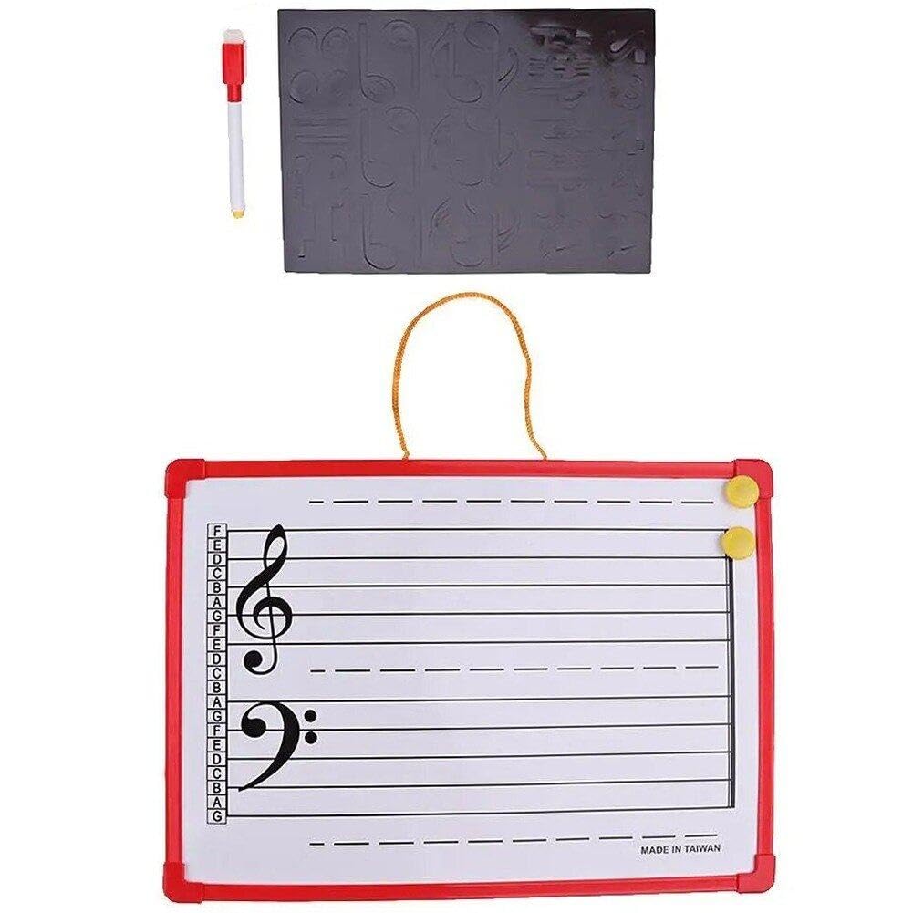 LOLIPPYY Lavagna Musicale A 5 Righi Doppia Faccia – Scrivi E Cancella, Perfetta Per Scuola, Casa E Lezioni Di Musica!