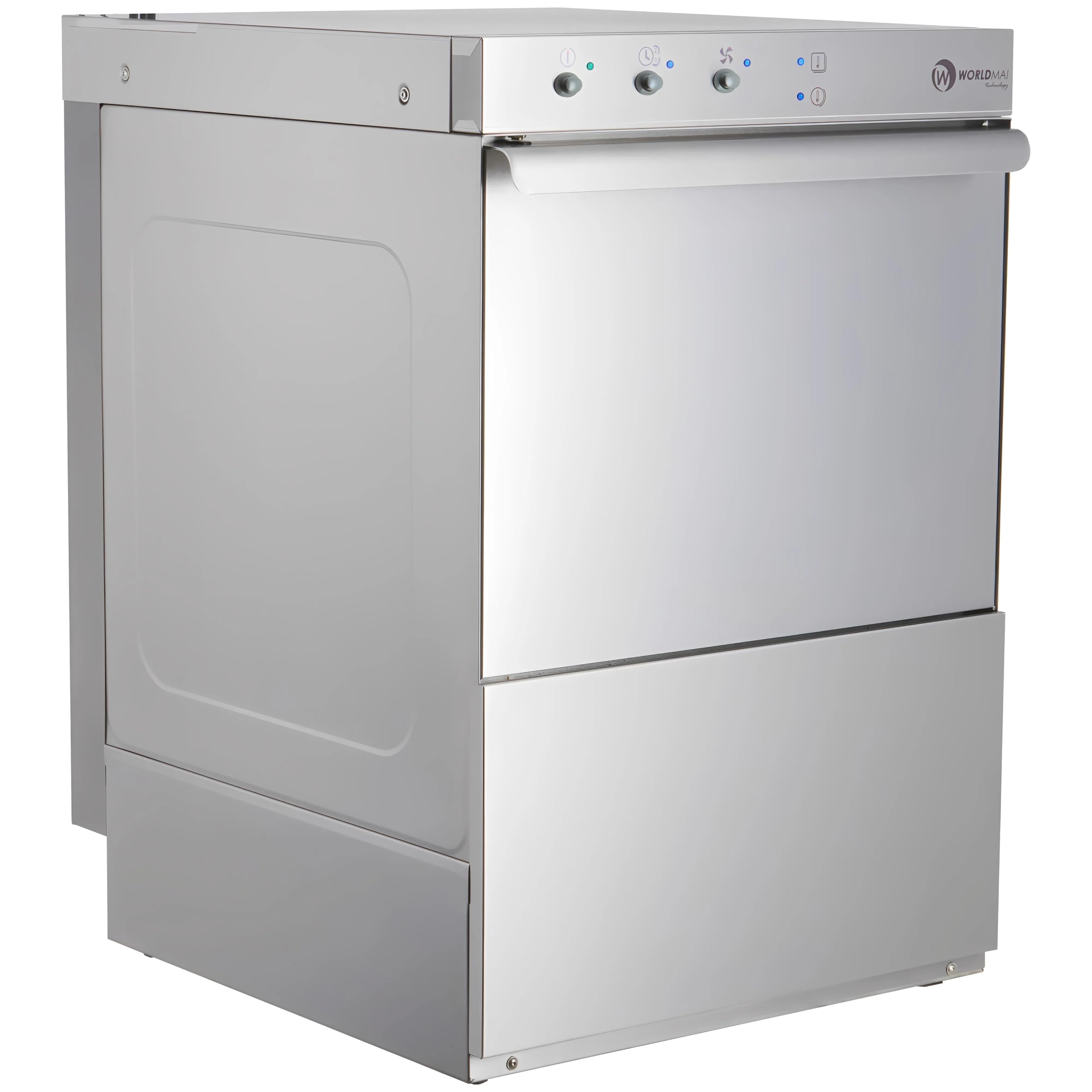 Lavastoviglie Professionale WORLDMAI 50x50 con Pompa di Scarico, Dosatore Brillantante e Detergente. Macchina Lavapiatti per Ristorante, Bar e Horeca. - MADE IN EUROPE