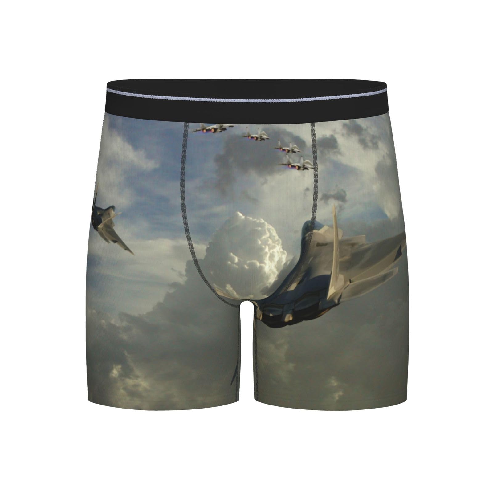 ASEELO Men's Boxer Shorts Airplane Long Leg Boxer Briefs Comfortable Stretch Men Underwear Trunks L