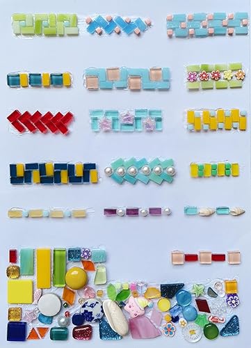 Miniatura 5 de Tiras de vidrieras de mosaico DIY para manualidades, 7.05 oz (0.44 libras) Piezas de mosaico de vidrio transparente, manualidades de vidrieras,